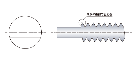 ネジの山部バリのイメージ